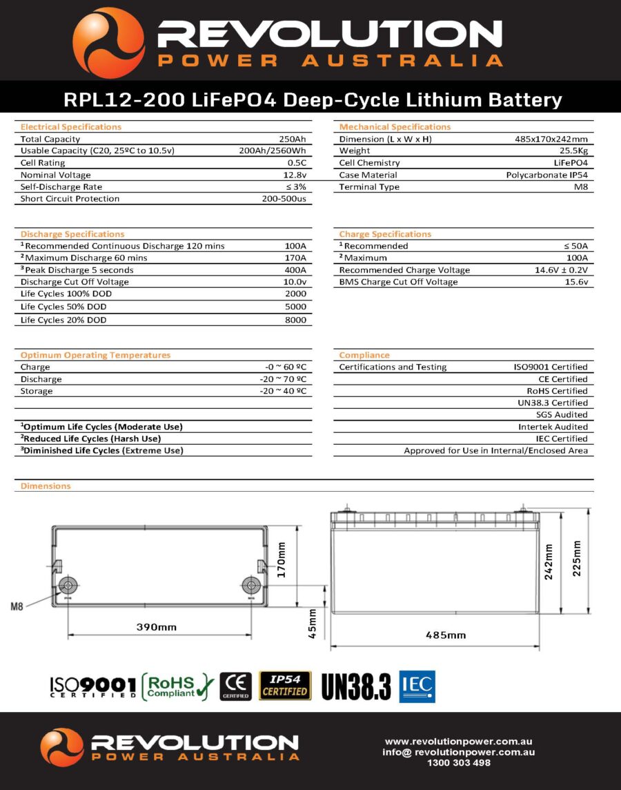 12v 200Ah Lithium Battery Specification 04 2021 Page 2 1