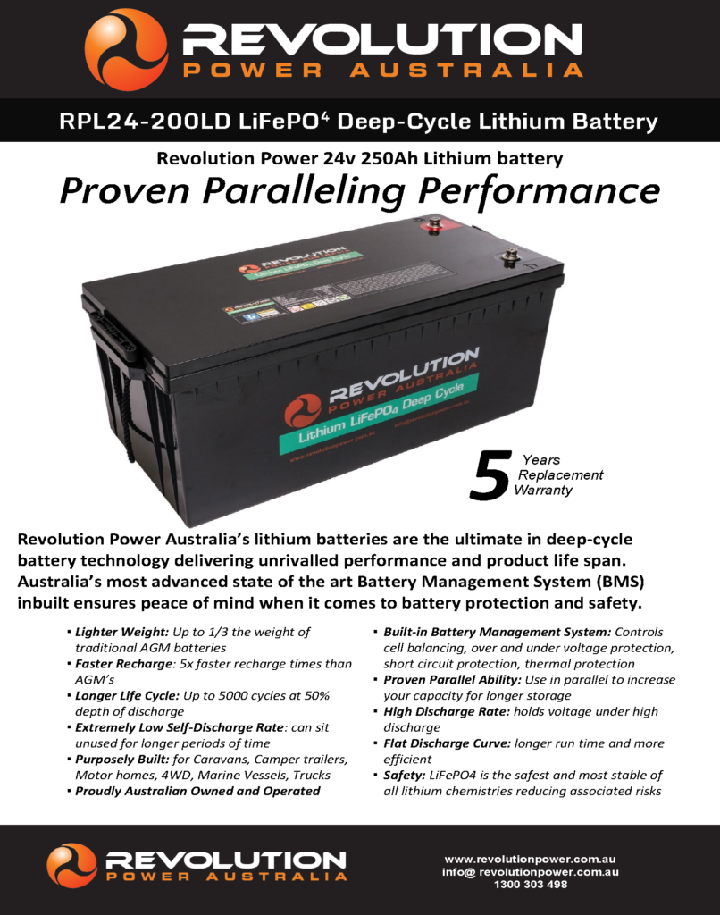24v 200Ah Low Draw Lithium Battery Specification 2 Page 1